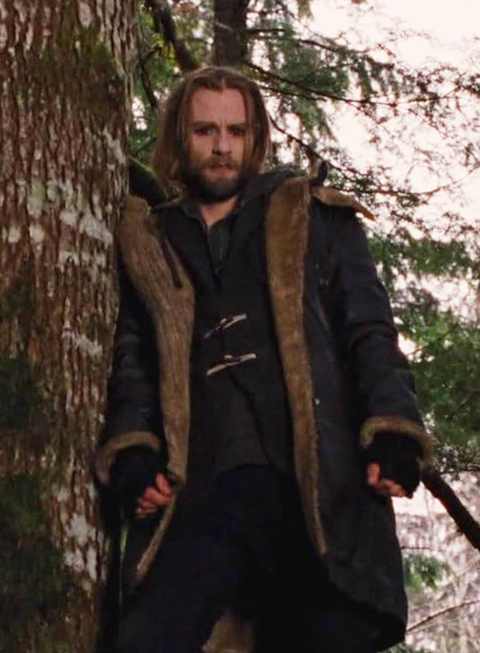 Alistair The Twilight Saga: Breaking Dawn 2 Black Leather Coat