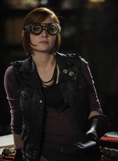 Allison Scagliotti Warehouse 13 Black Leather Vest