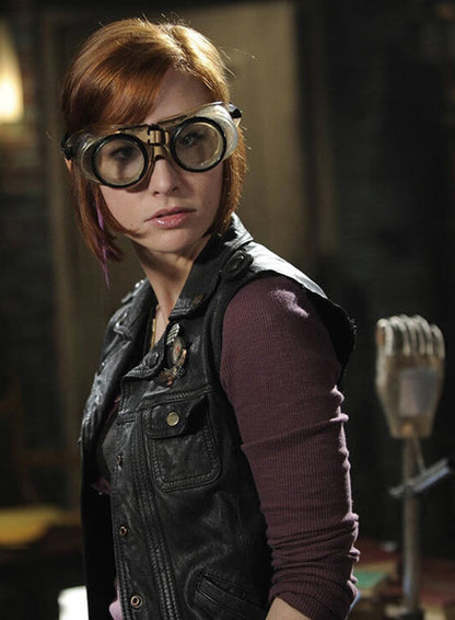 Allison Scagliotti Warehouse 13 Black Leather Vest