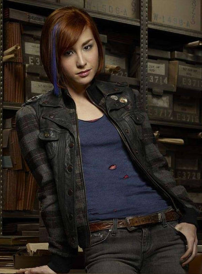 Allison Scagliotti Warehouse 13 Black Leather Vest