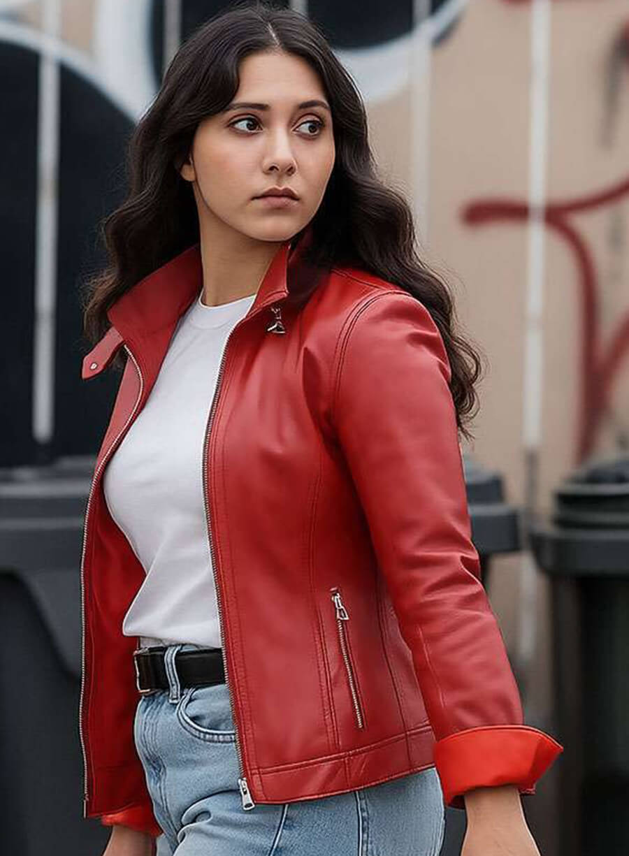 Amanda Arcuri Sheriff Country Leather Jacket