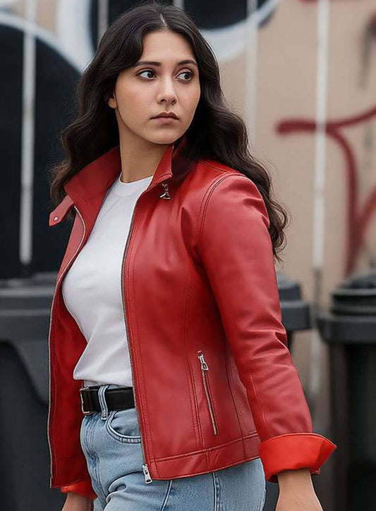 Amanda Arcuri Sheriff Country Leather Jacket