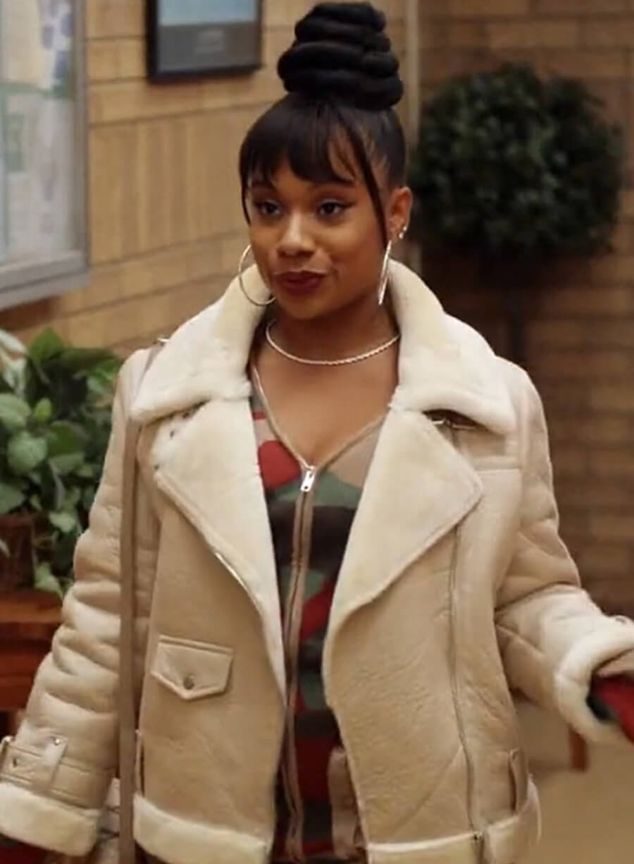 Amber Abbott Elementary Shearling Leather Jacket