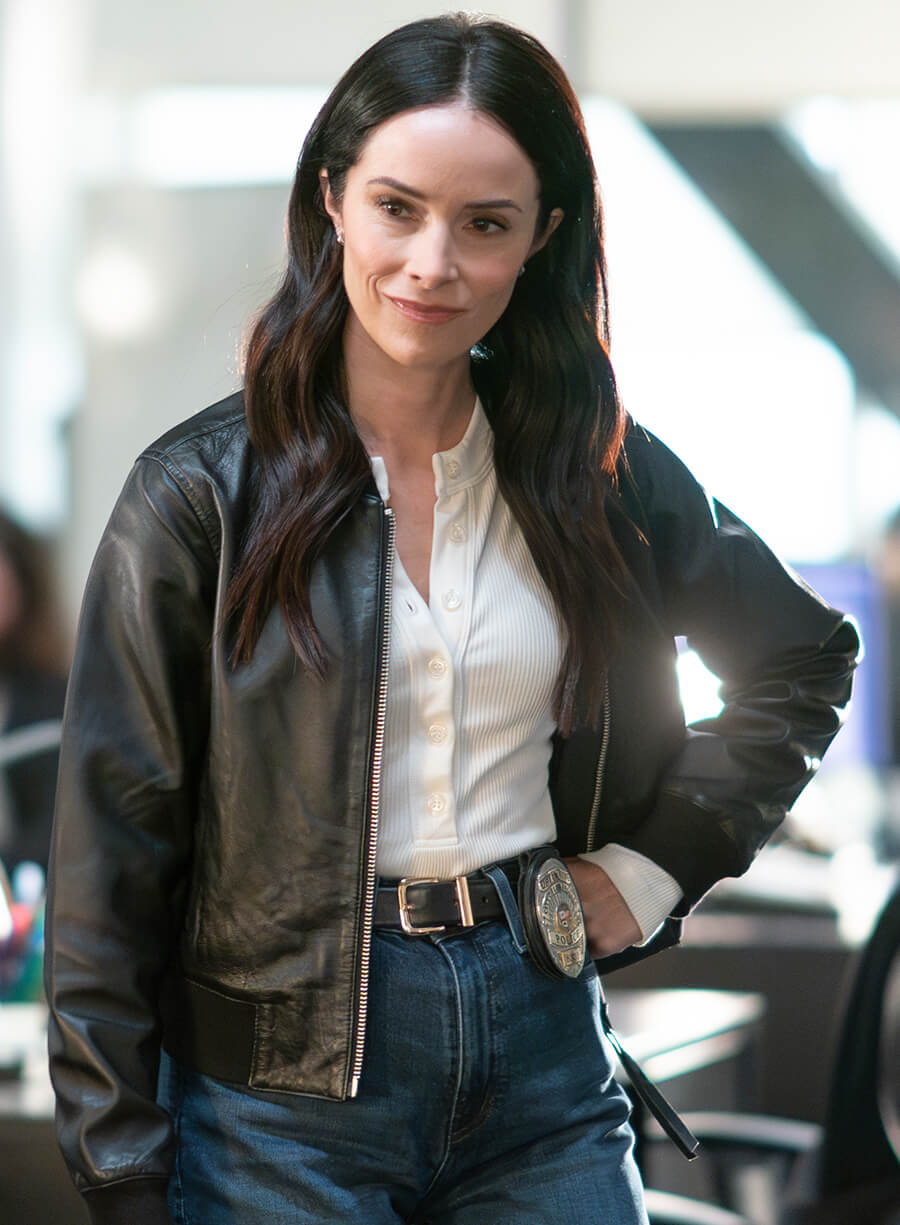 Amber Braeburn 9-1-1 Black Leather Jacket