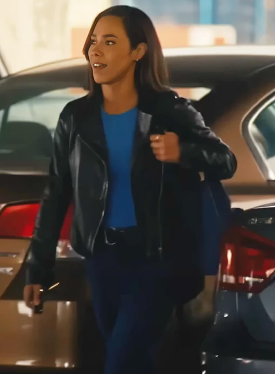 Amber Oliveras Countdown S01 Black Leather Jacket 
