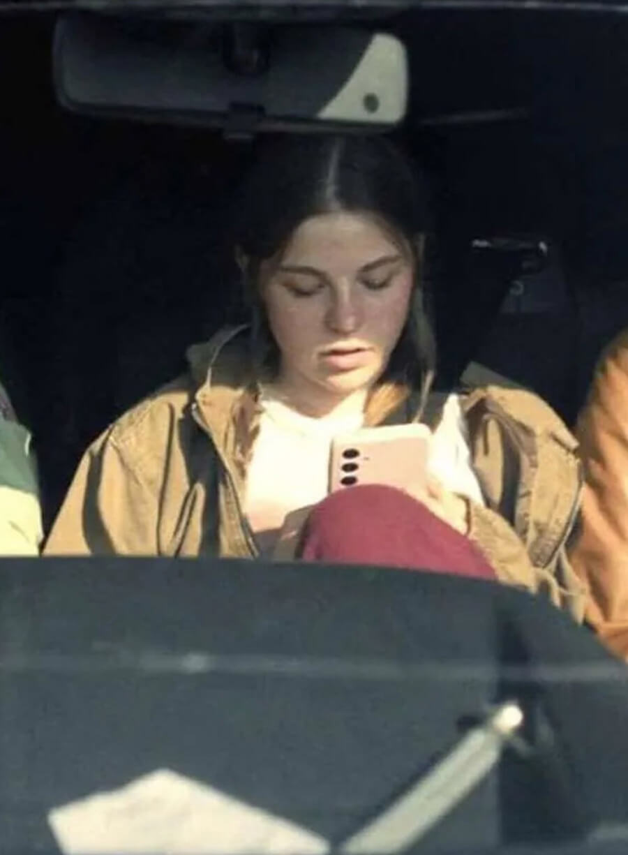 Amelie Pease Adolescence 2025 Brown Hooded Jacket