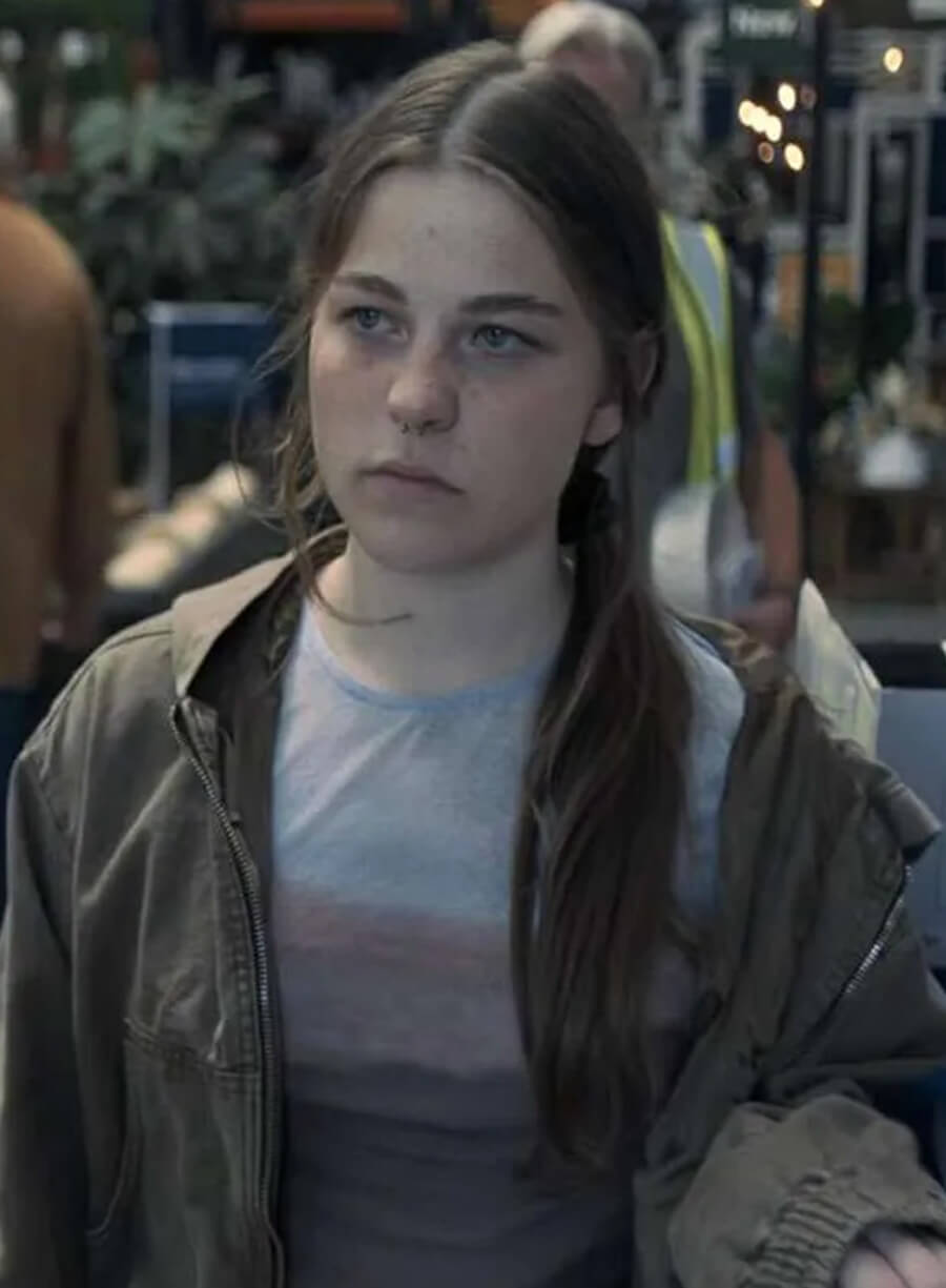 Amelie Pease Adolescence 2025 Brown Hooded Jacket