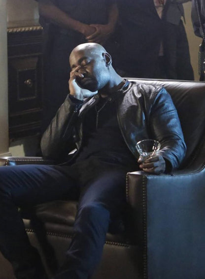 Amenadiel D.B. Woodside Lucifer S02 Black Leather Jacket