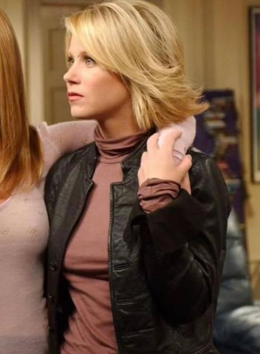 Amy Green Friends Black Leather Jacket