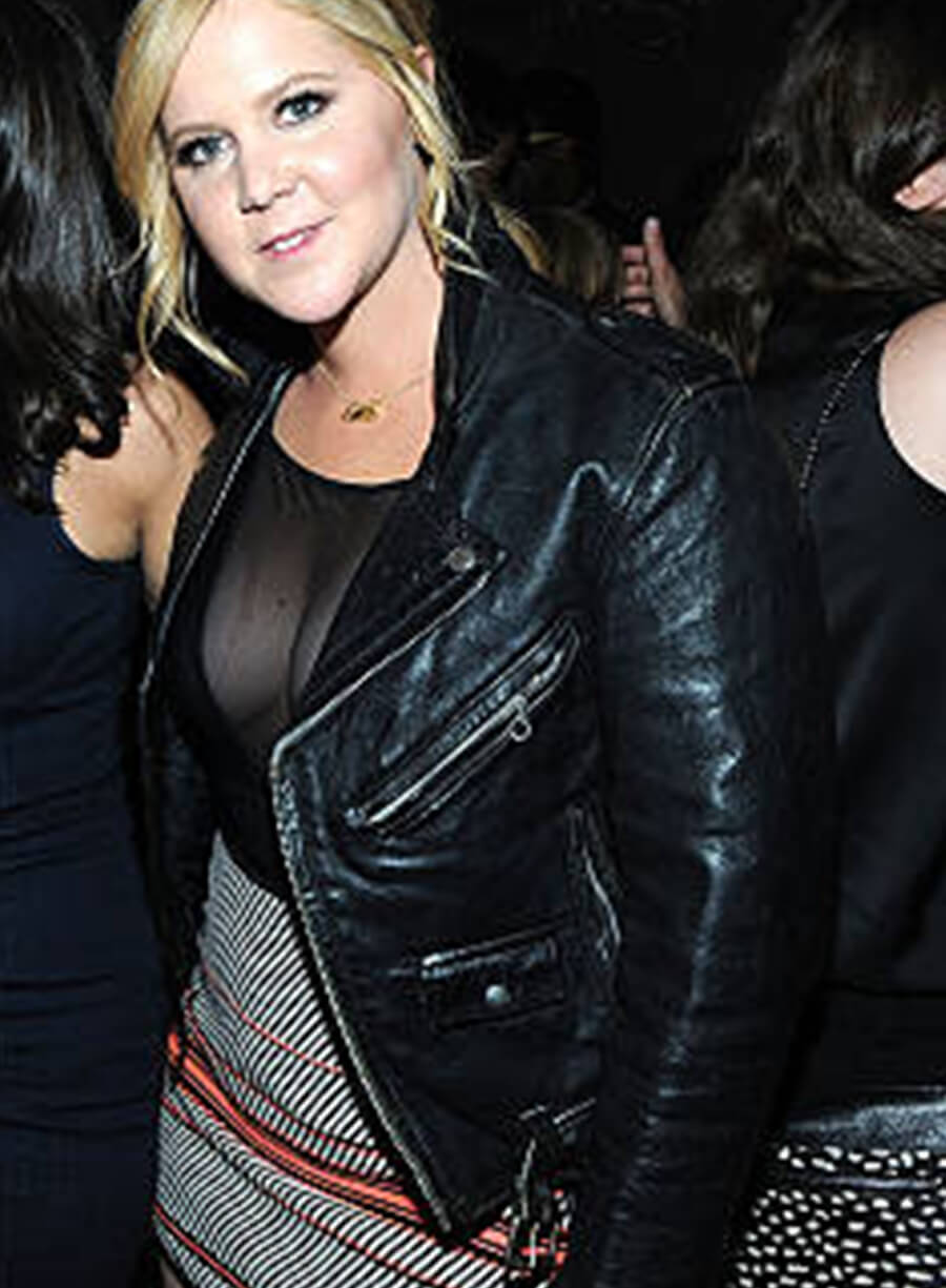 Amy Schumer Black Biker Leather Jacket