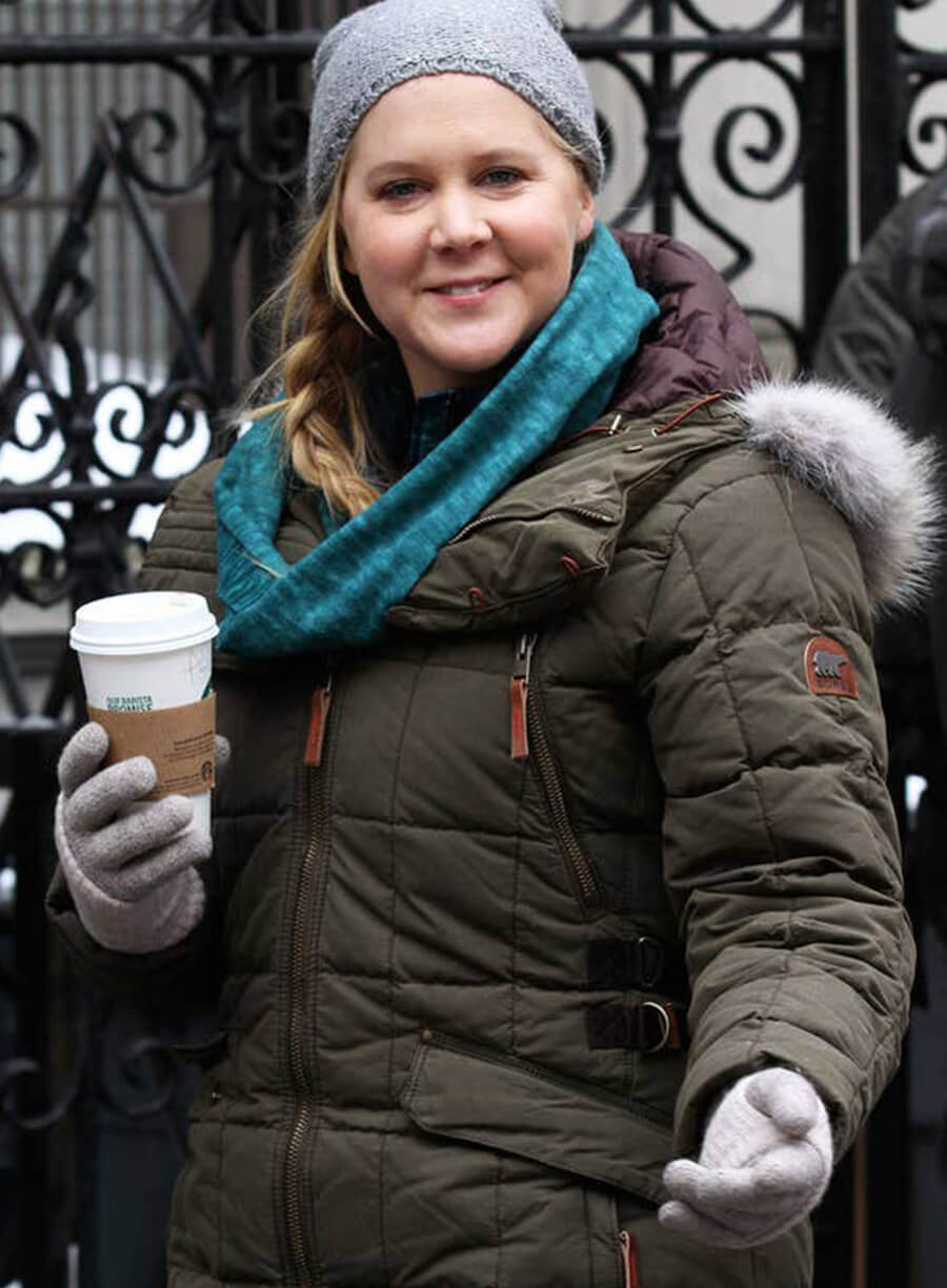 Amy Schumer Brown Puffer Jacket