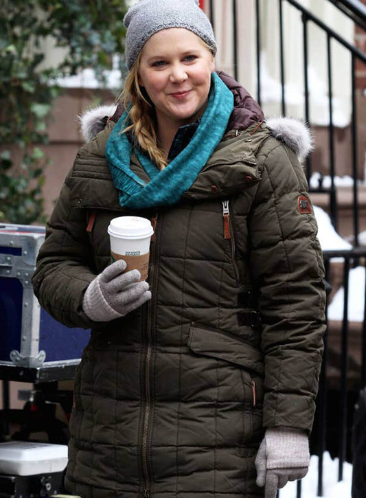 Amy Schumer Brown Puffer Jacket