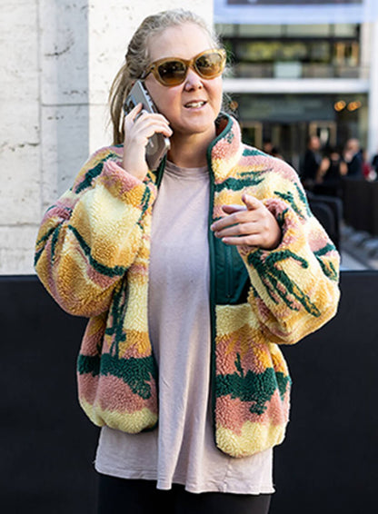 Amy Schumer New York City 2025 Sherpa Jacket