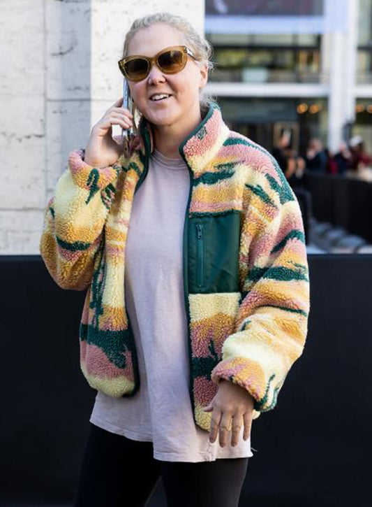 Amy Schumer New York City 2025 Sherpa Jacket