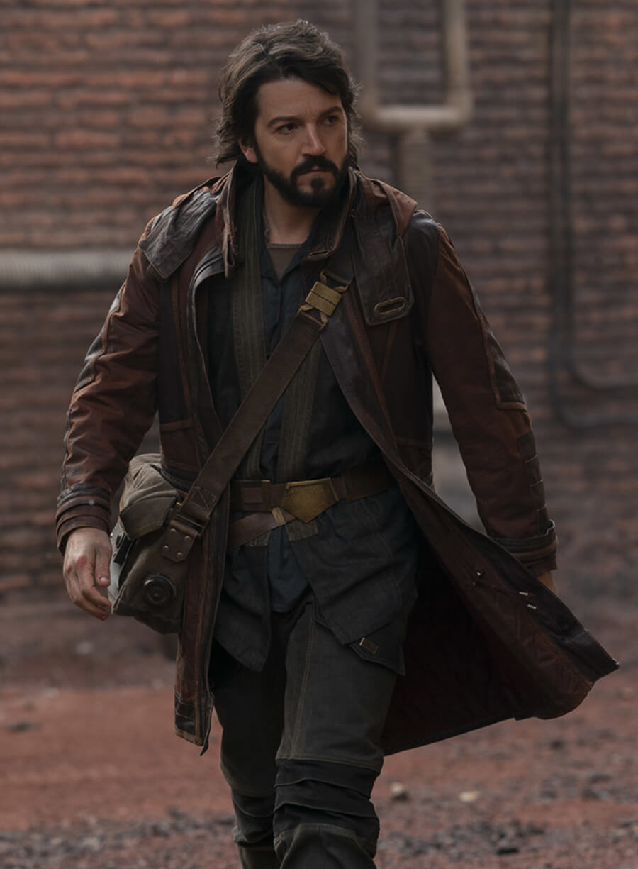 Andor Diego Luna Brown Leather Coat