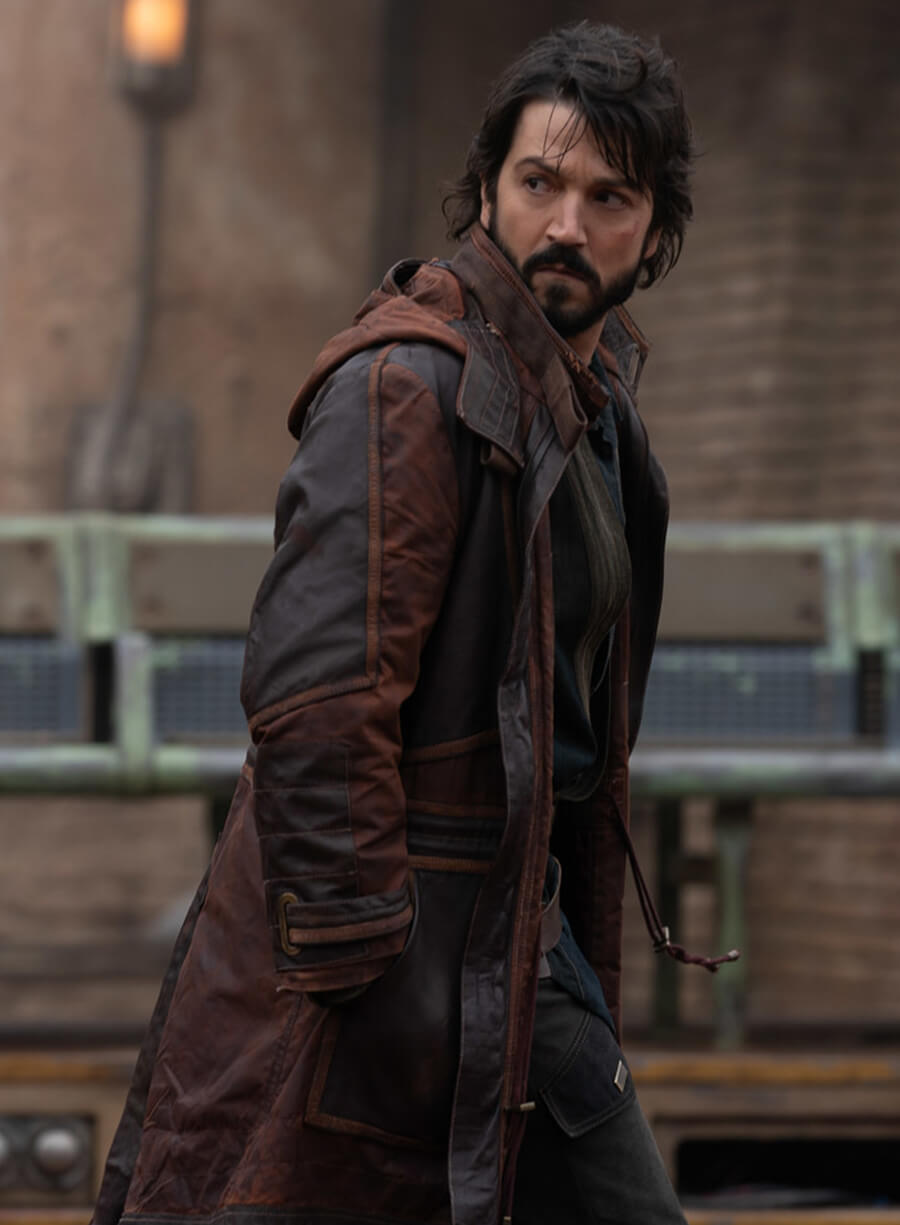 Andor Diego Luna Brown Leather Coat