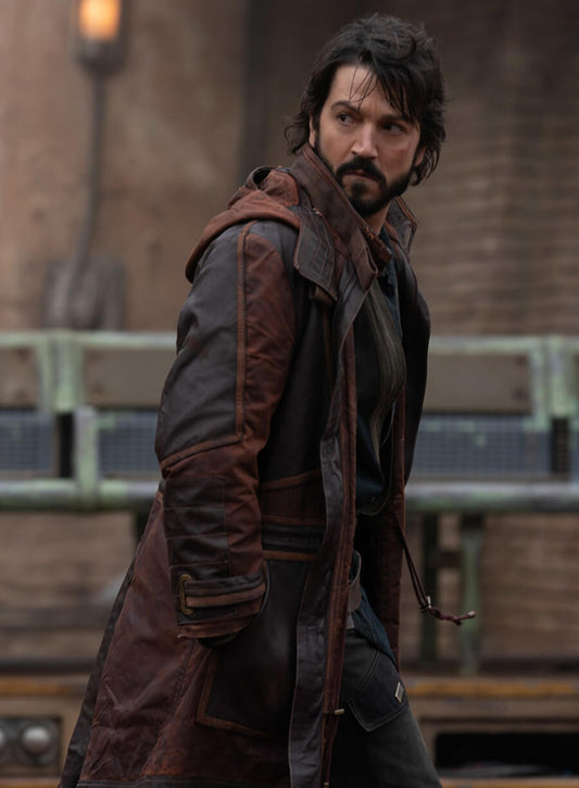Andor Diego Luna Brown Leather Coat