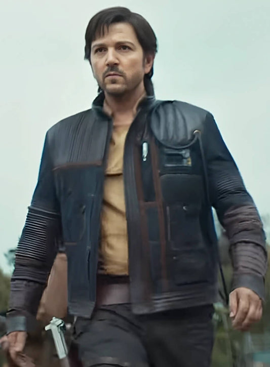 Andor S02 Diego Luna Black Leather Jacket