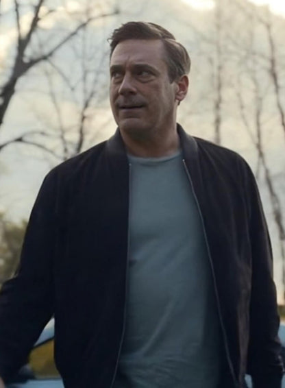 Andrew Cooper Your Friends and Neighbors Black Bomber Jacket