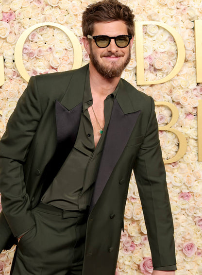 Andrew Garfield Golden Globes Green Blazer