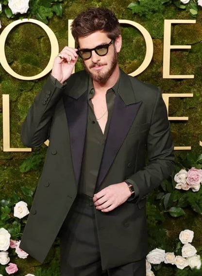 Andrew Garfield Golden Globes Green Blazer