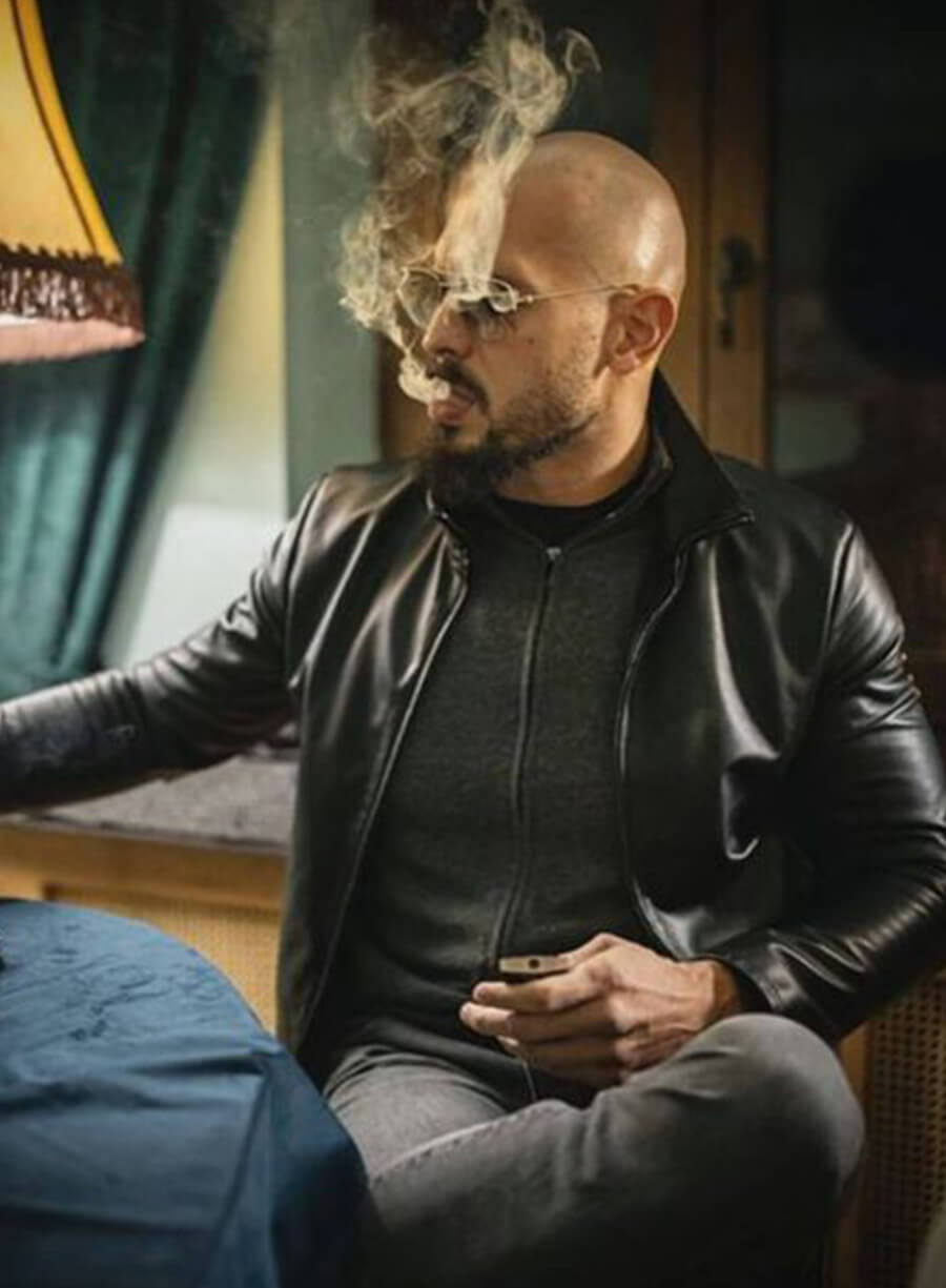 Andrew Tate Black Leather Jacket