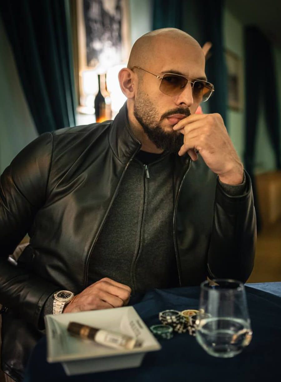Andrew Tate Black Leather Jacket