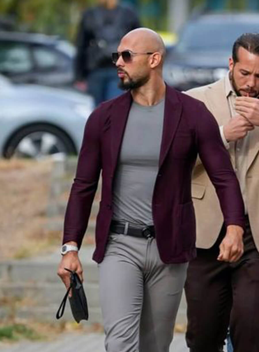 Andrew Tate Maroon Blazer