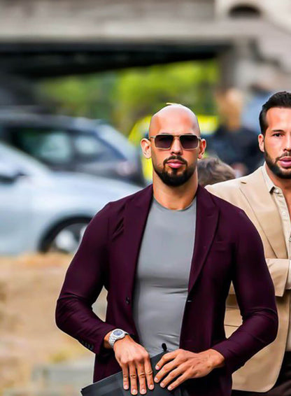 Andrew Tate Maroon Blazer