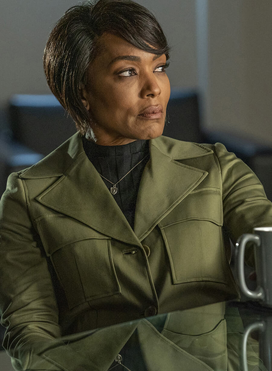 Angela Bassett 9-1-1 Green Cotton Jacket