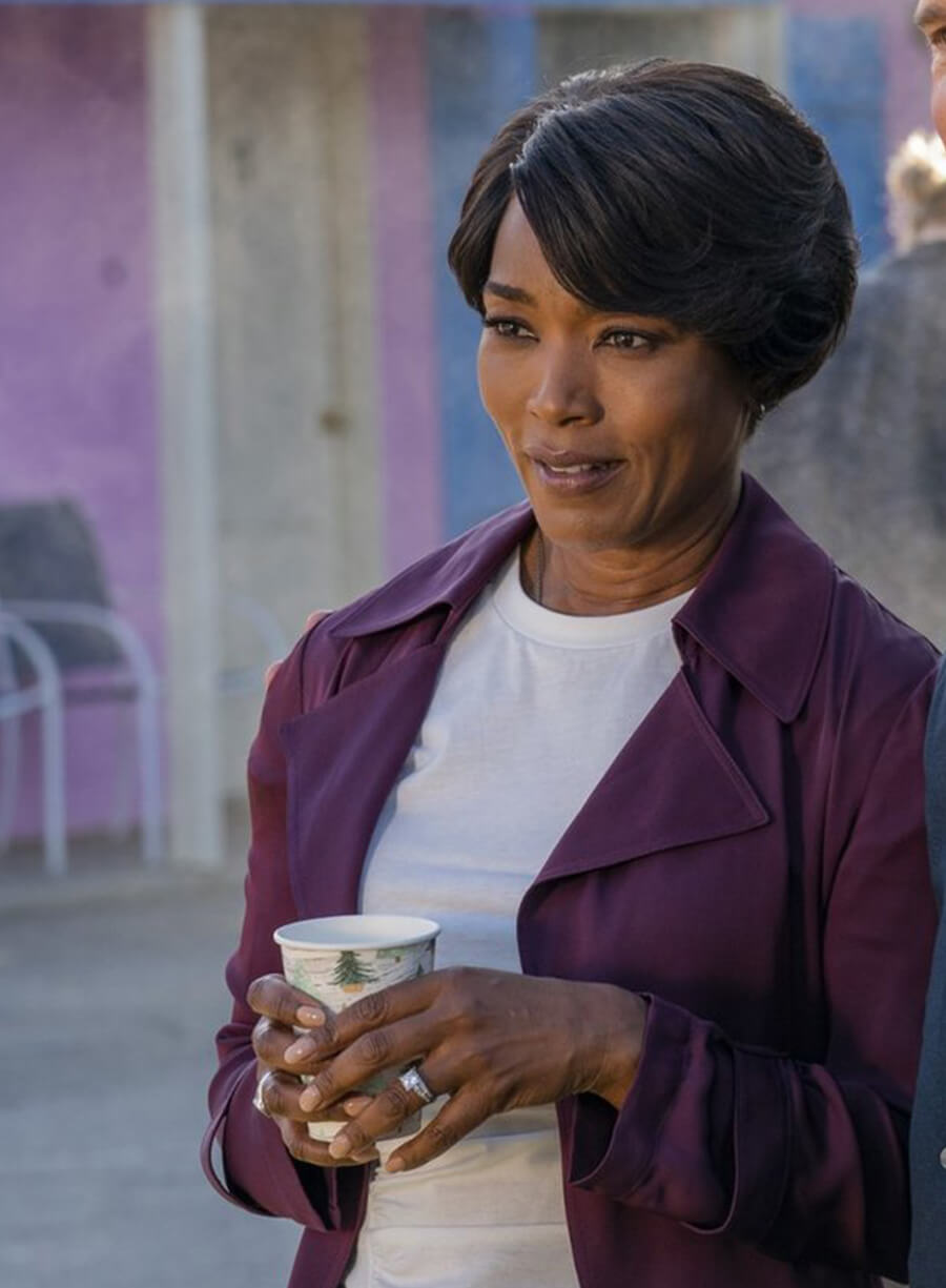 Angela Bassett 9-1-1 Maroon Coat