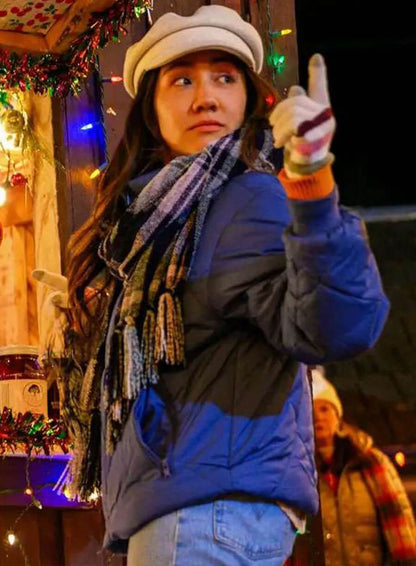 Anna Zhang A Cherry Pie Christmas Blue Jacket