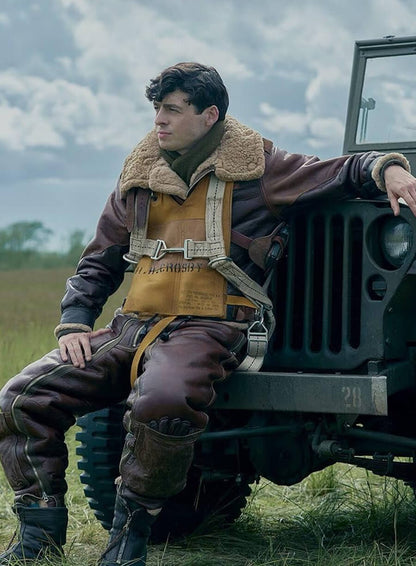 Anthony Boyle Masters of the Air Leather Jacket