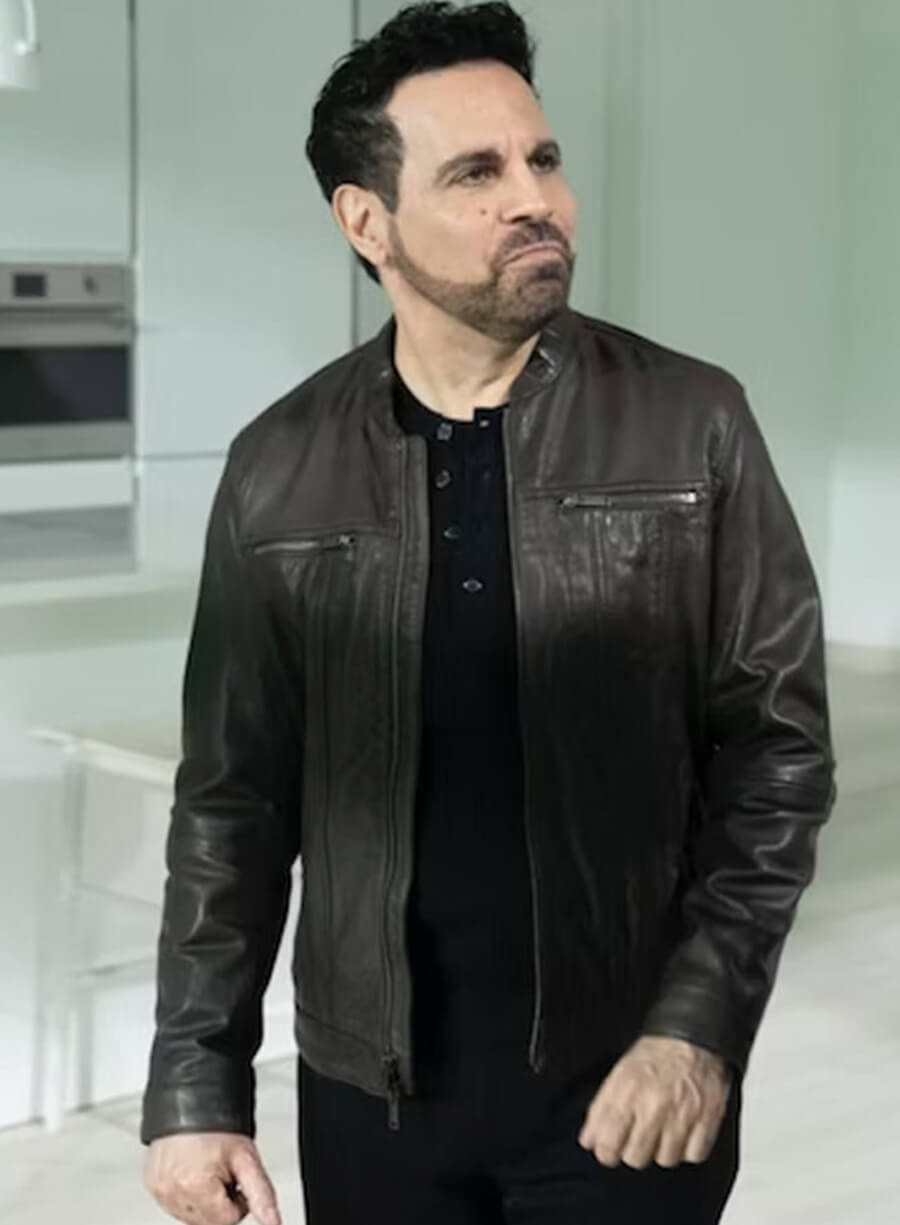Anthony Marentino And Just Like That S01 Black Leather Jacket