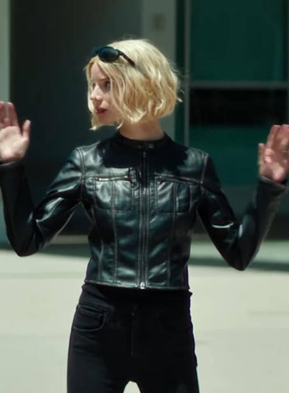 Anya Taylor-Joy Lucky S01 Black Leather Jacket