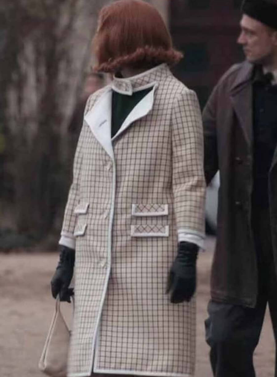 Anya Taylor-Joy The Queen’s Gambit Checkered Coat