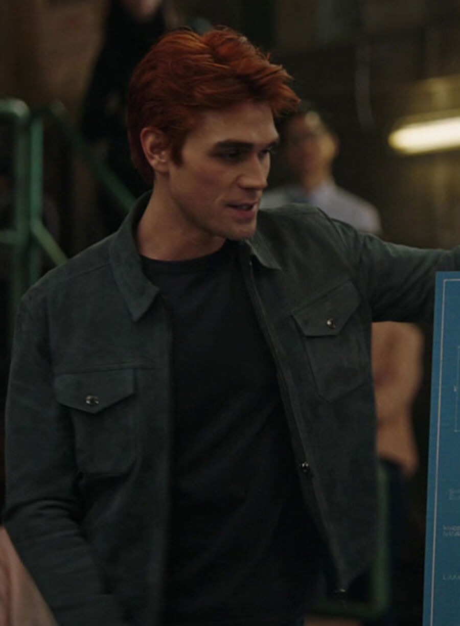 Archie Andrews Riverdale Grey Suede Leather Jacket