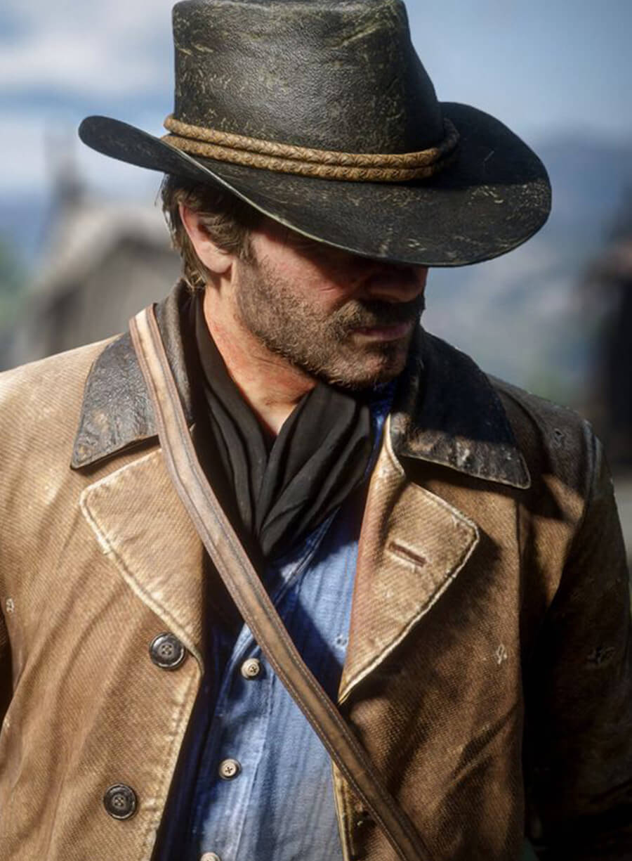Arthur Morgan Red Dead Redemption 2 Brown Leather Jacket ...