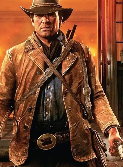 Arthur Morgan Red Dead Redemption 2 Brown Leather Jacket