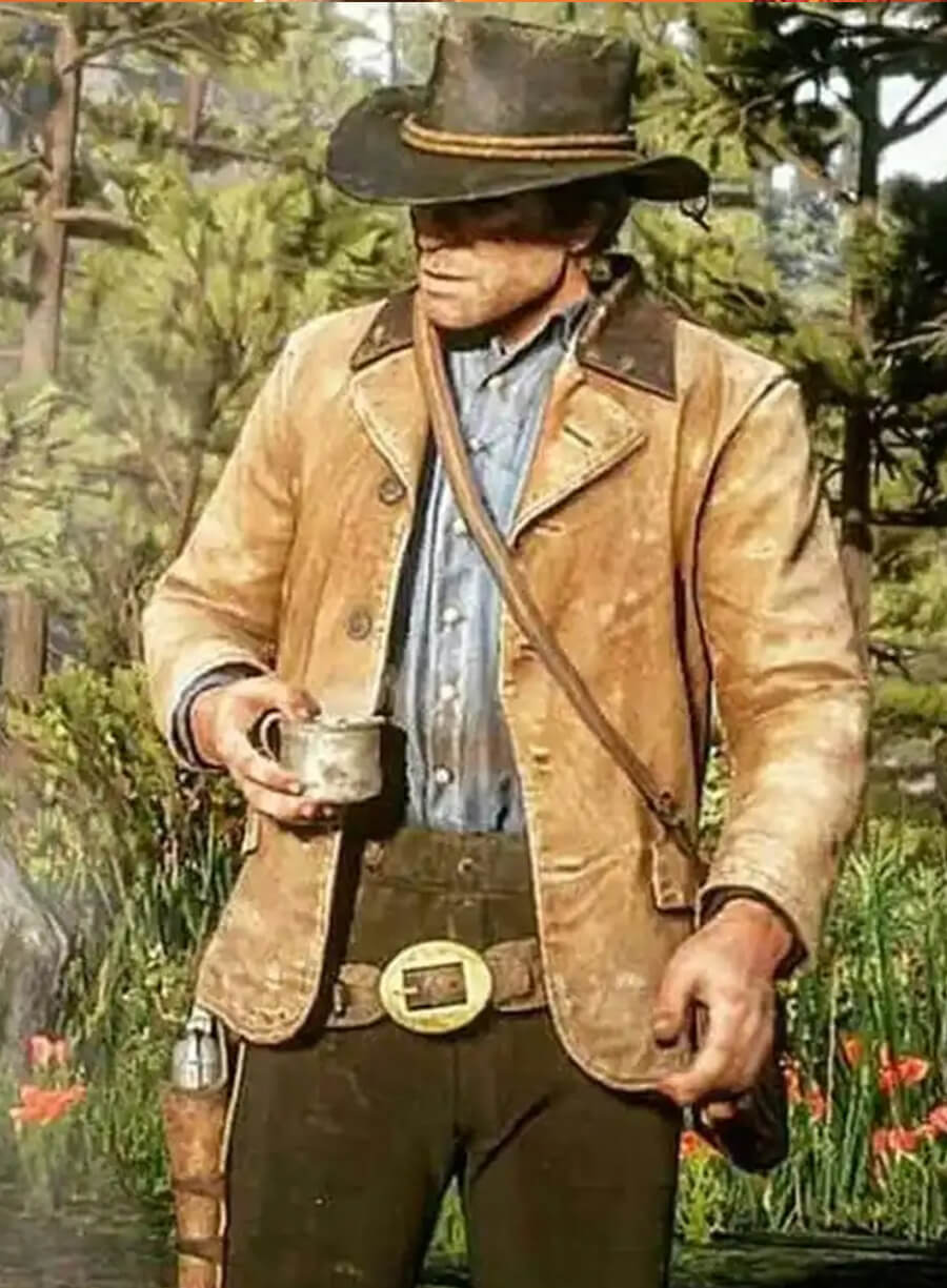Arthur Morgan Red Dead Redemption 2 Brown Leather Jacket