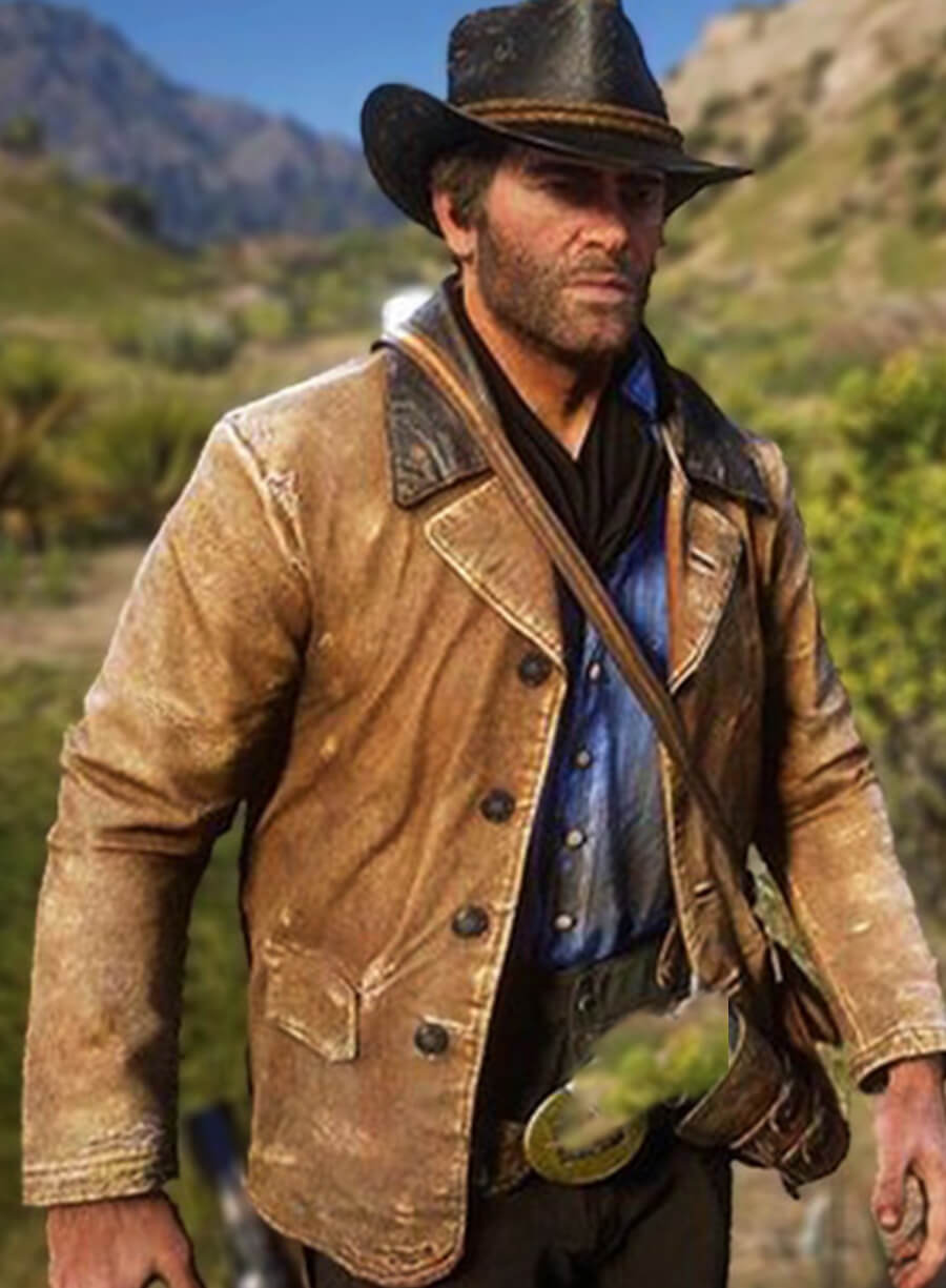 Arthur Morgan Red Dead Redemption 2 Brown Leather Jacket