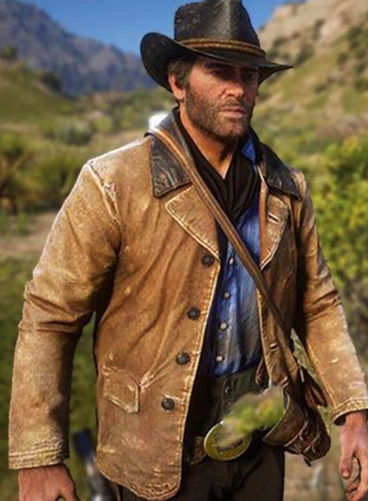 Arthur Morgan Red Dead Redemption 2 Brown Leather Jacket