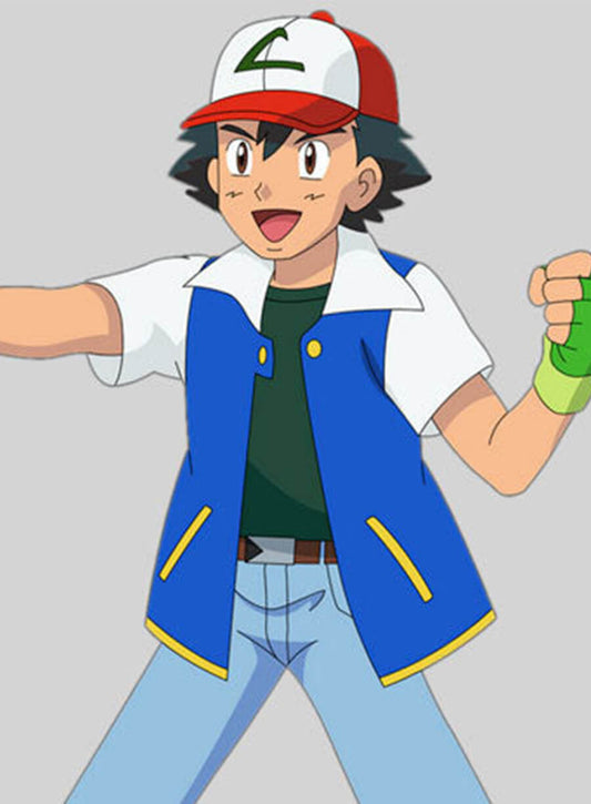 Ash Ketchum Pokémon Leather Jacket