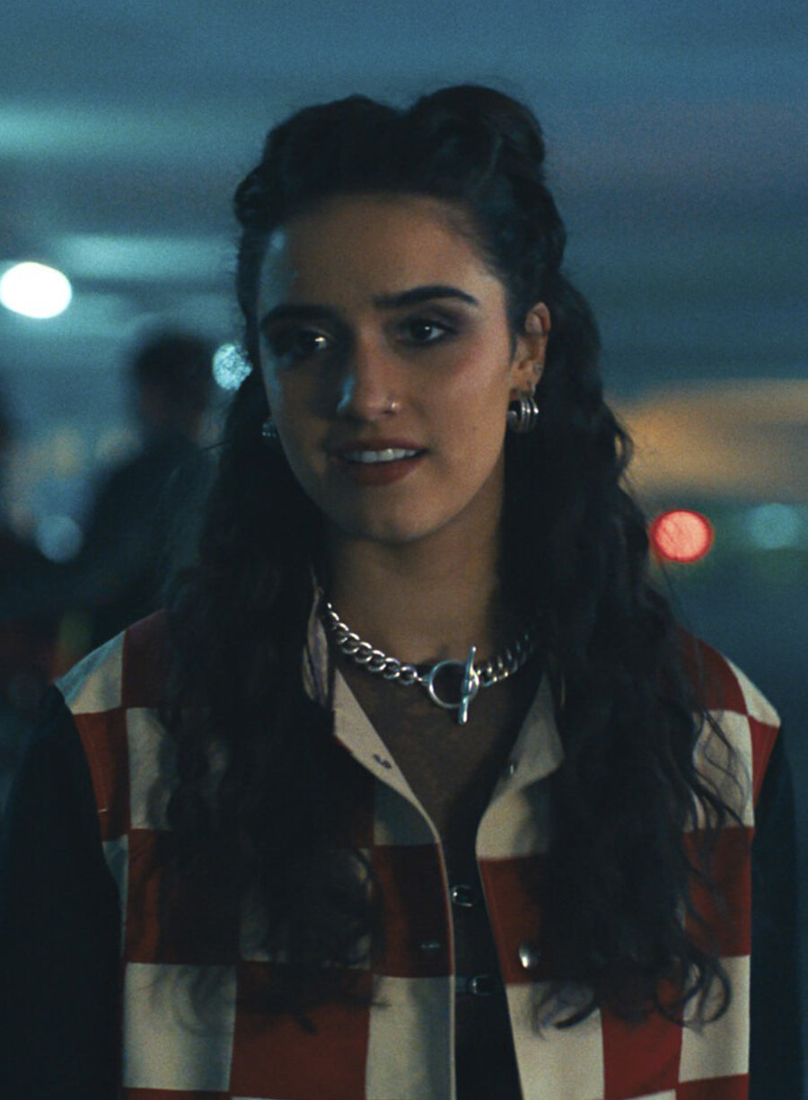 asha-banks-my-fault-london-2025-colorblock-jacket