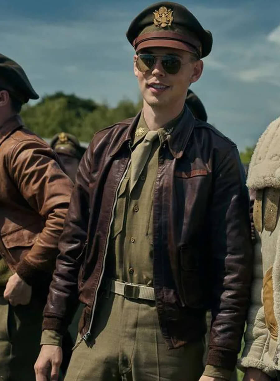 Austin Butler Masters of the Air Leather Jacket