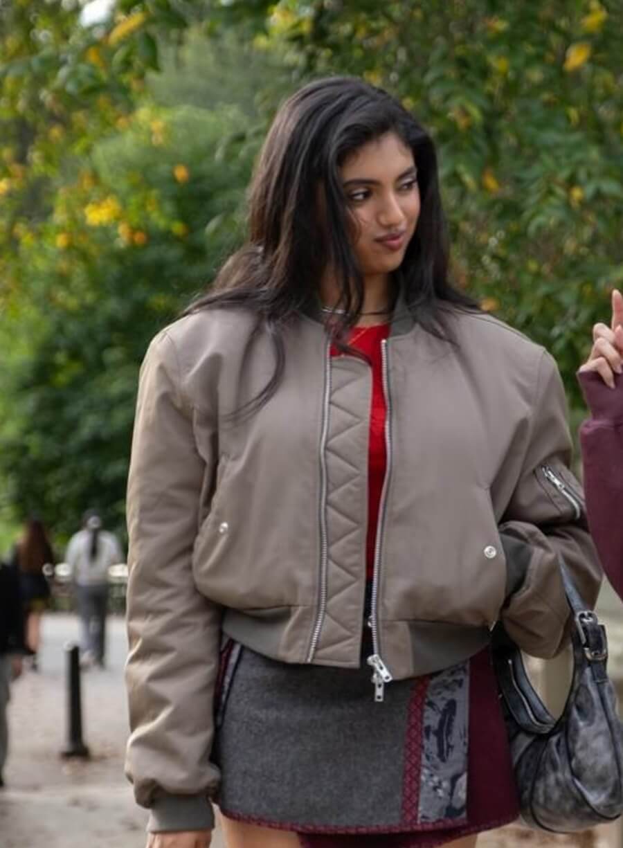 Avantika Not Suitable for Work Green Bomber Jacket