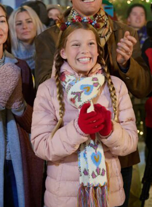 Averie Ms. Christmas Comes to Town Pink Puffer Jacket