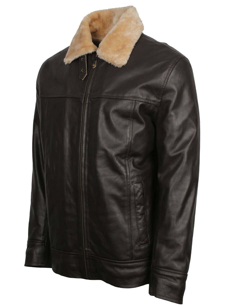 B3 Black Aviator Leather Jacket