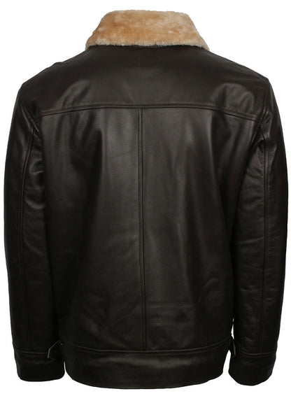 B3 Black Aviator Leather Jacket