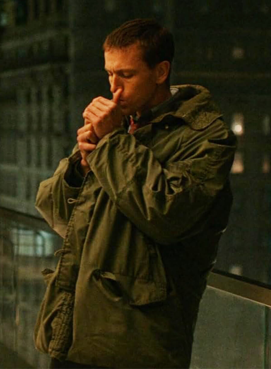 Babygirl Harris Dickinson Green Hooded Jacket
